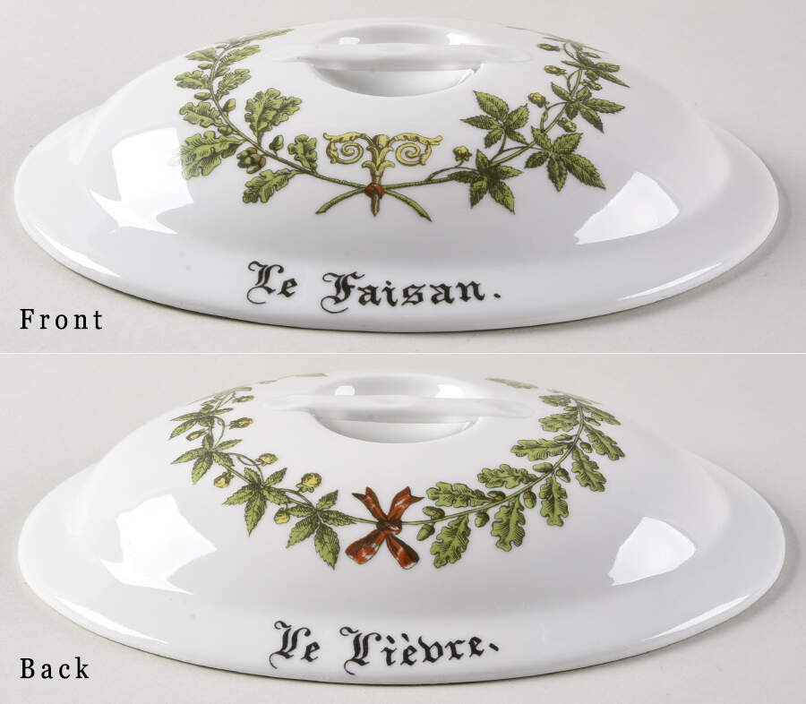 Chambord Lid for 2 Quart Oval Covered Casserole by Porcelaine d'Auteuil-1
