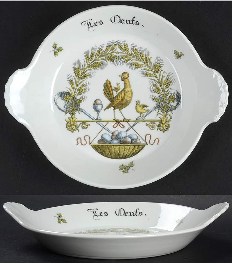 Chambord 8" Shirred Egg Dish by Porcelaine d'Auteuil-1