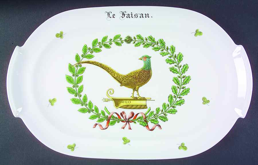 Chambord 16" Oval Serving Platter by Porcelaine d'Auteuil-1