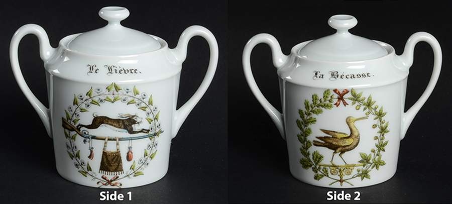 Chambord Sugar Bowl & Lid by Porcelaine d'Auteuil-1
