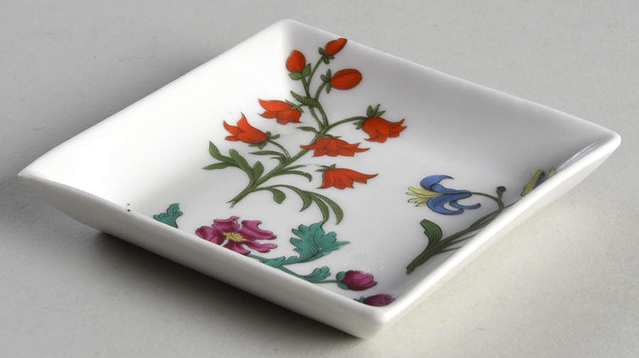 Herbier 3" Square Dish by Porcelaine De Paris-1