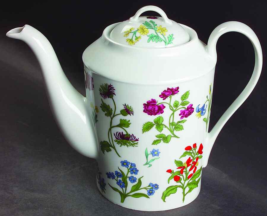 Herbier Coffee Pot & Lid by Porcelaine De Paris-1
