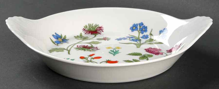 Herbier 7" Shirred Egg Dish by Porcelaine De Paris-1