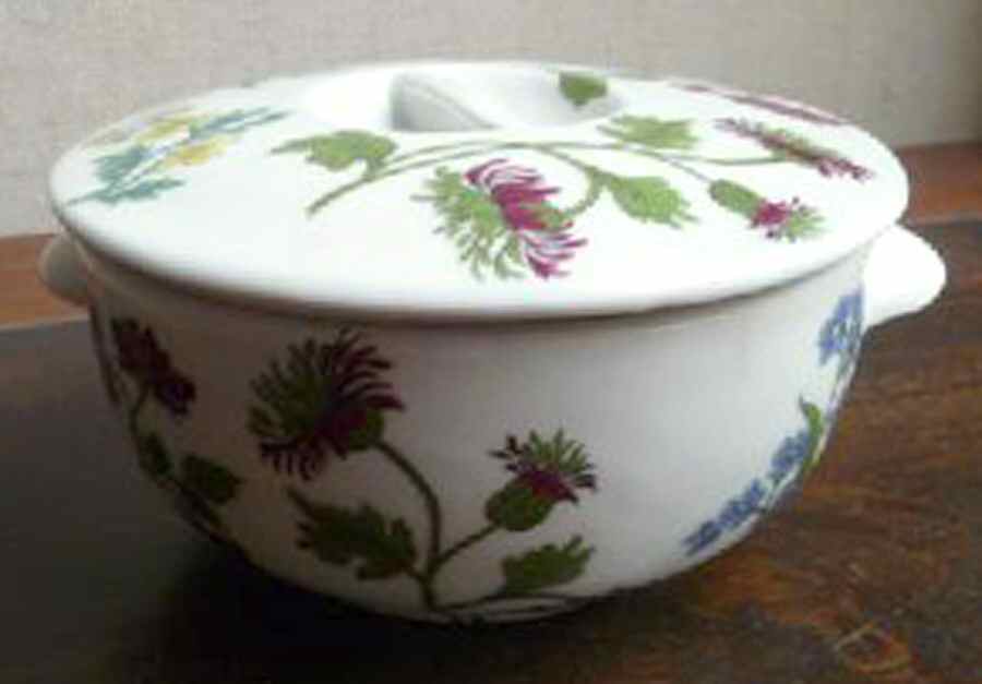 Herbier Individual Casserole & Lid by Porcelaine De Paris-1