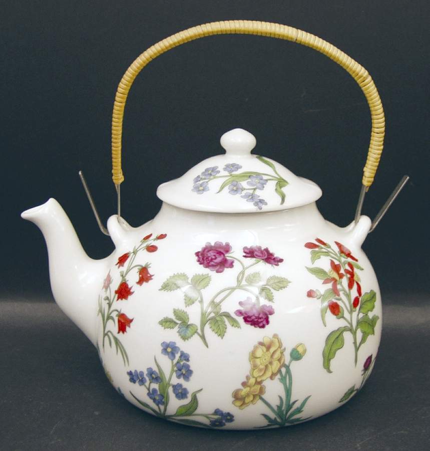 Herbier Teapot & Lid with Removable Top Handle by Porcelaine De Paris-1