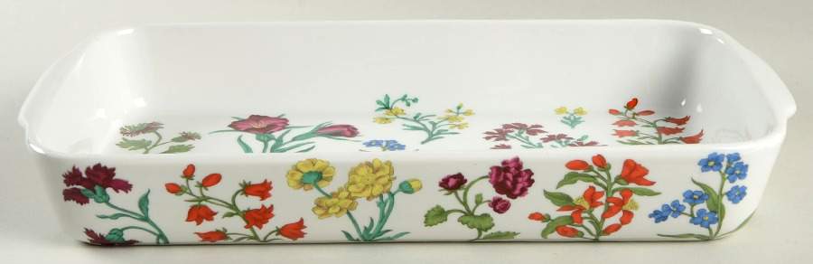Herbier 12" Rectangular Baker by Porcelaine De Paris-1