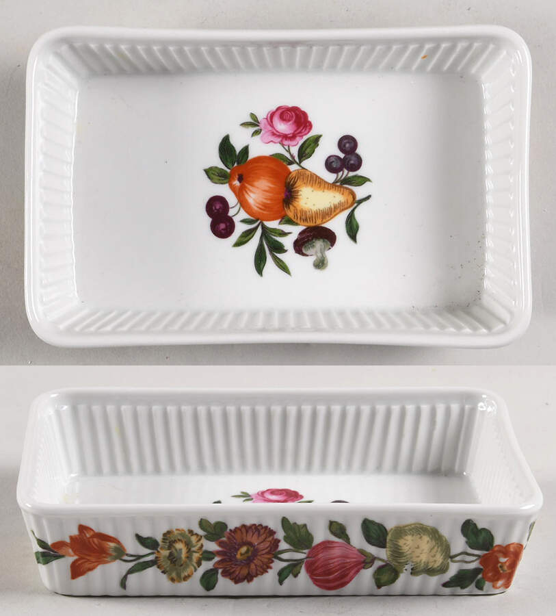 Les Quatre Saisons 5" Rectangular Tray by Porcelaine De Paris-1
