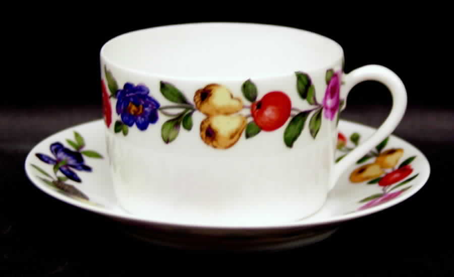Les Quatre Saisons Flat Cup & Saucer Set by Porcelaine De Paris-1