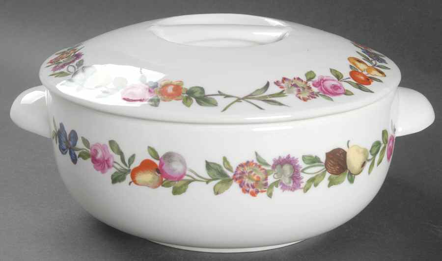 Les Quatre Saisons 2 Qt Round Covered Casserole by Porcelaine De Paris-1