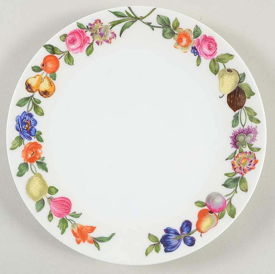 Les Quatre Saisons Coupe Salad Plate by Porcelaine De Paris-1