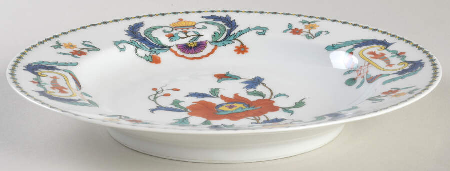 Pavot Rim Soup Bowl by Porcelaine De Paris-1