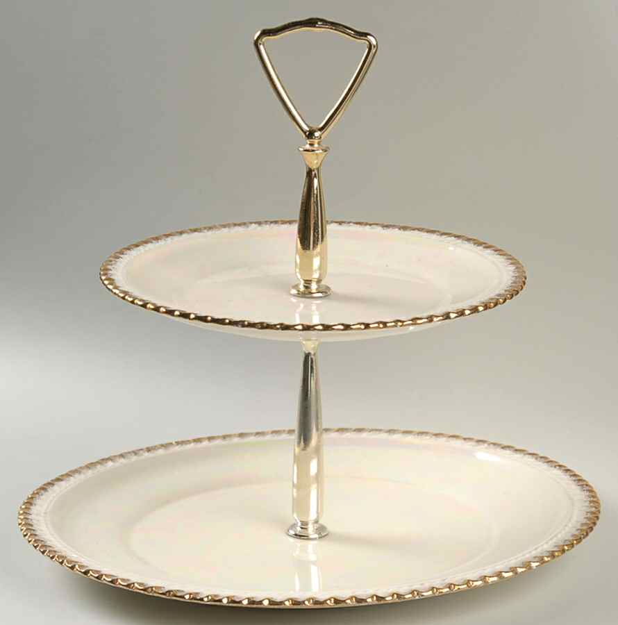 PEA5 2 Tiered Serving Tray (Dinner & Salad Plate) by Pearl China -1