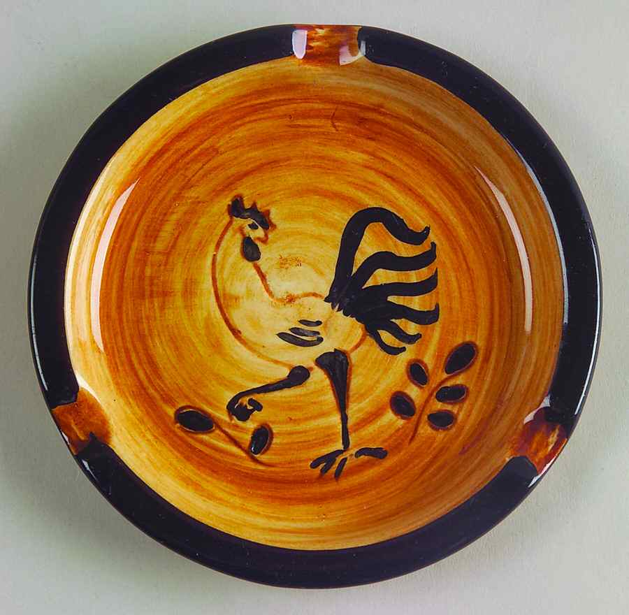 Black Rooster 5" Ashtray by Pennsbury-1
