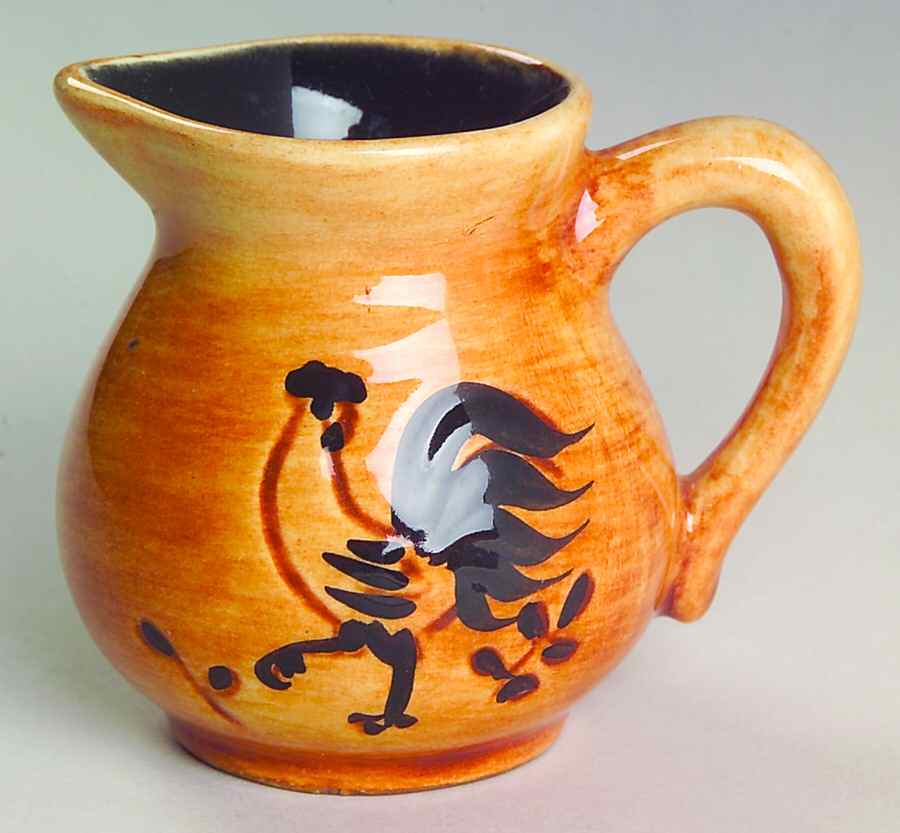 Black Rooster Individual Creamer by Pennsbury-1