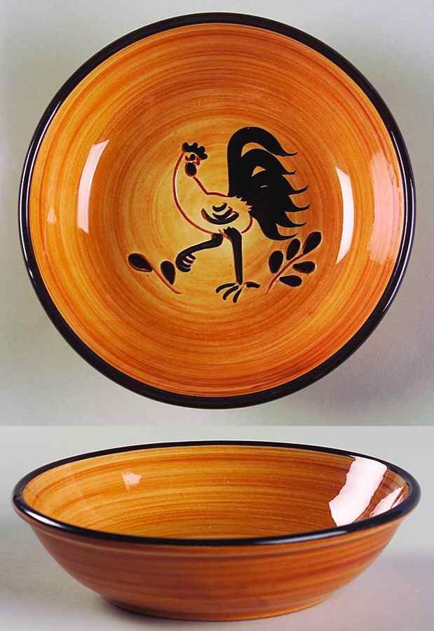 Black Rooster Coupe Cereal Bowl by Pennsbury-1