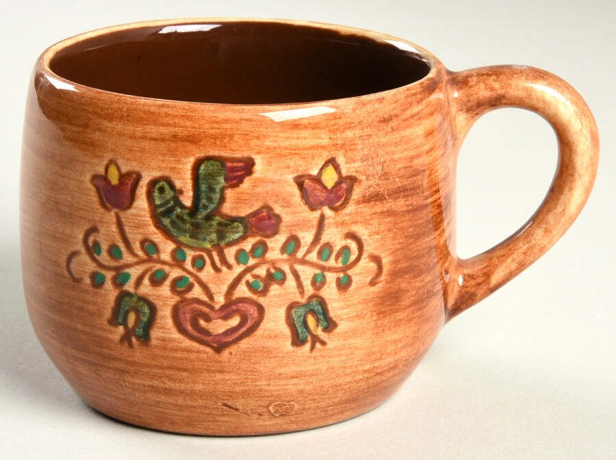 Folk Art Flat Cup by Pennsbury-1