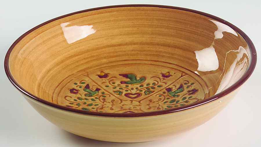 Folk Art 9" Round Vegetable Bowl by Pennsbury-1