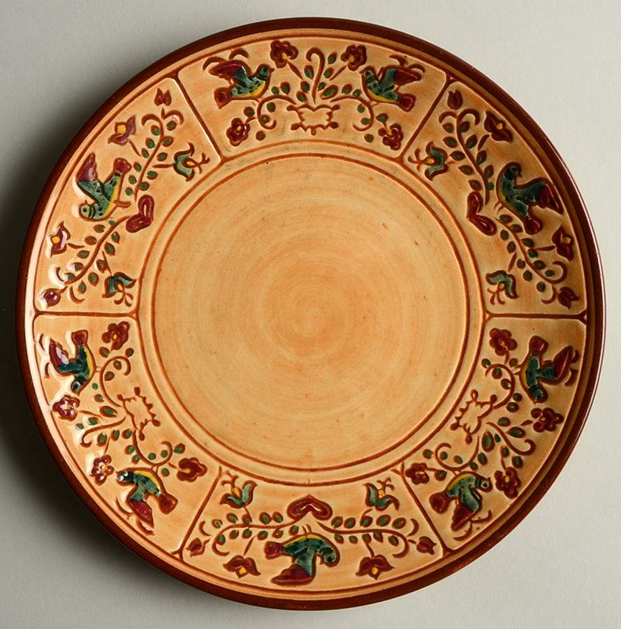 Folk Art Salad Plate by Pennsbury-1