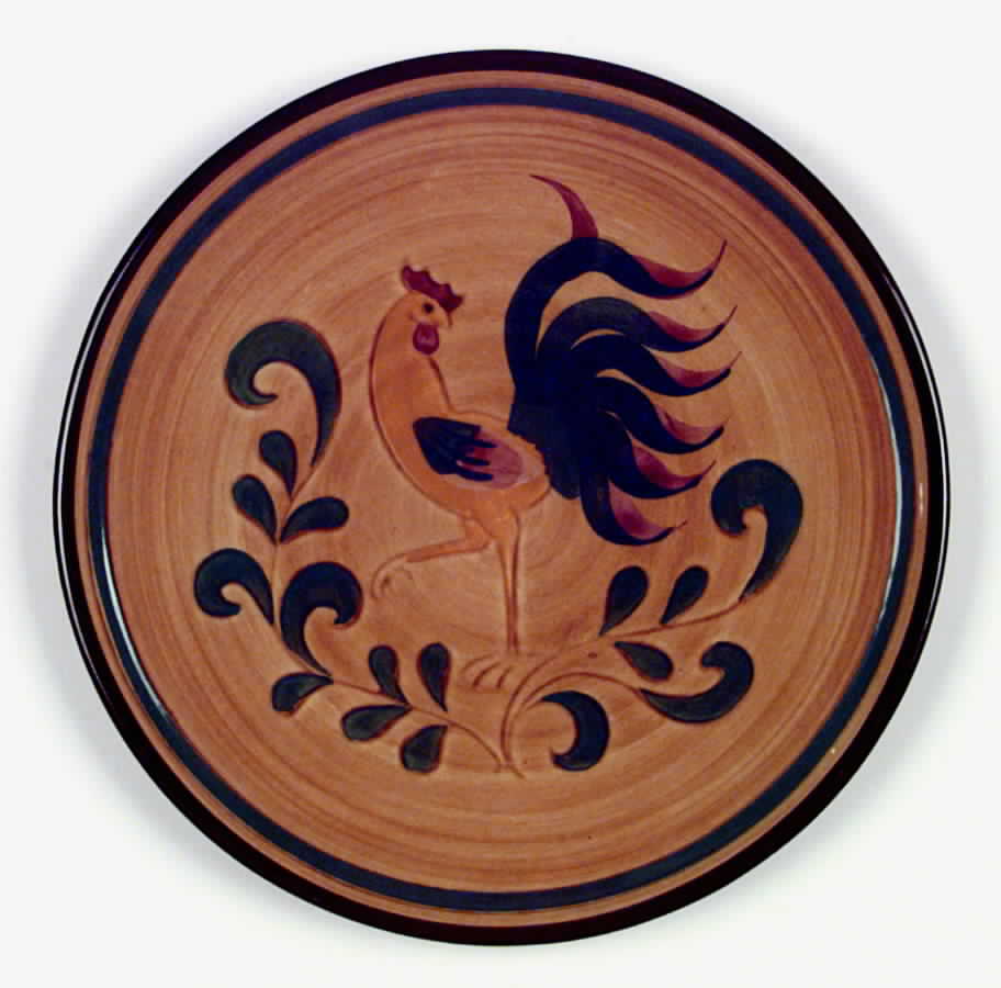 Red Rooster Dinner Plate by Pennsbury-1