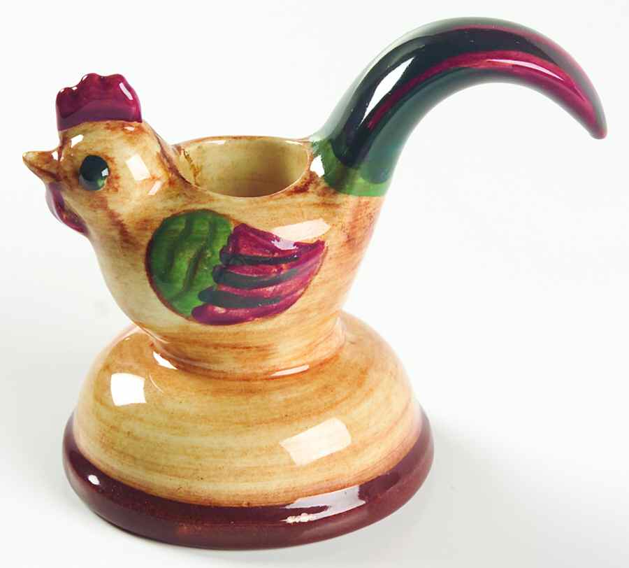 Red Rooster Figural Candlestick by Pennsbury-1