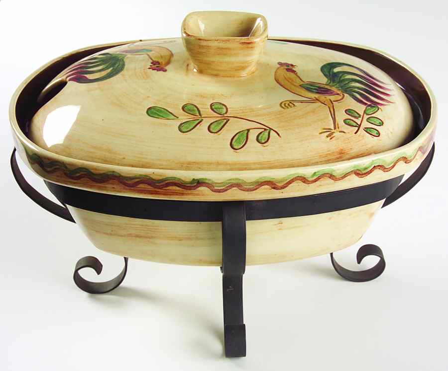 Red Rooster Tureen &  Lid by Pennsbury-1