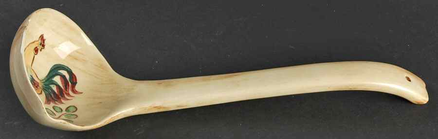 Red Rooster Tureen Ladle by Pennsbury-1