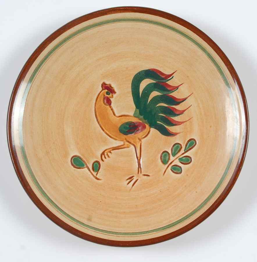 Red Rooster Bread & Butter Plate by Pennsbury-1