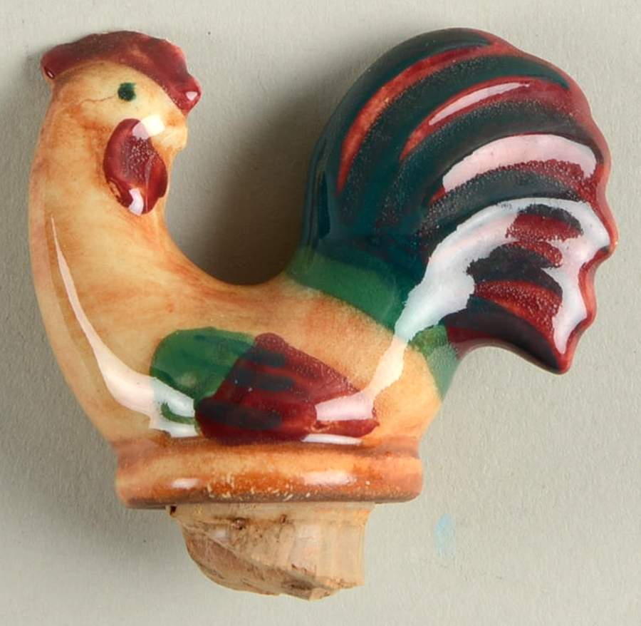 Red Rooster Stopper for Vinegar/Oil by Pennsbury-1
