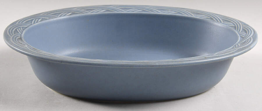 Acadia Bay Blue 11" Oval Baker by Pfaltzgraff-1