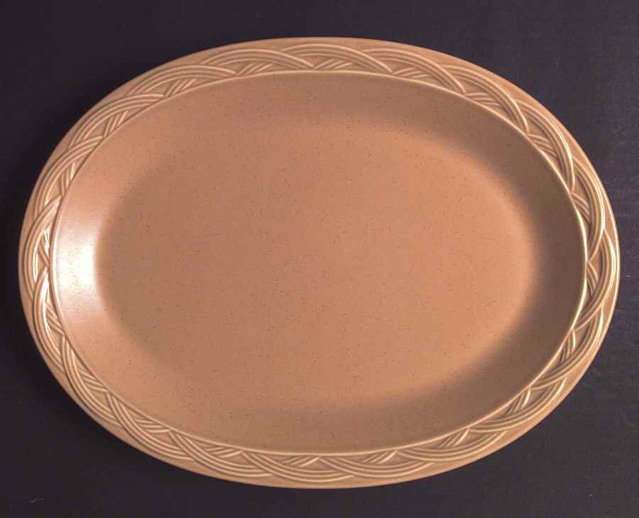 Acadia Sienna 12" Oval Serving Platter by Pfaltzgraff-1