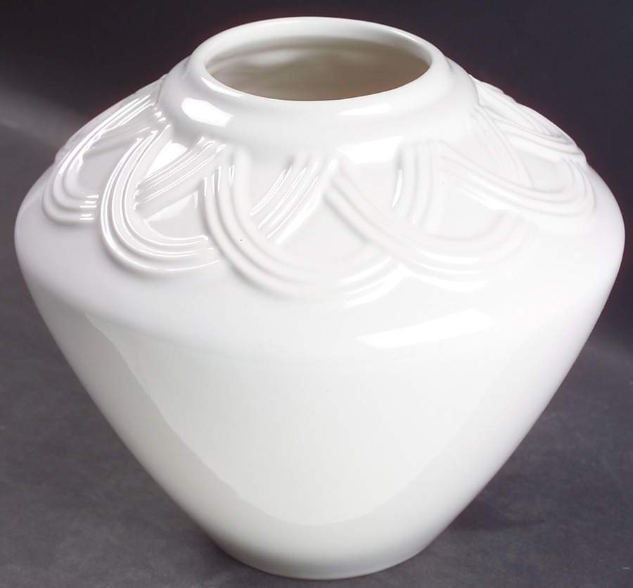 Acadia White 7" Vase by Pfaltzgraff-1