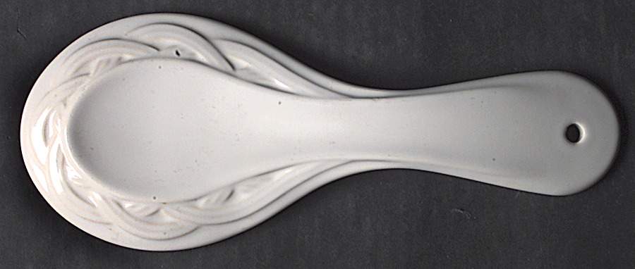 Acadia White Spoon Rest/Holder (Holds 1 Spoon) by Pfaltzgraff-1