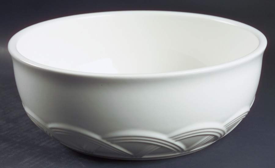 Acadia White 9" Salad Serving Bowl by Pfaltzgraff-1