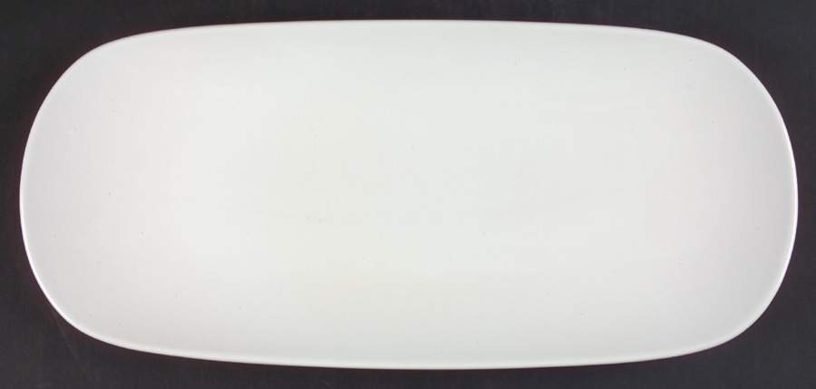 Acadia White 16" Rectangular Serving Platter by Pfaltzgraff-1