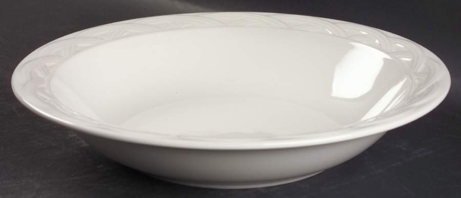 Acadia White 10" Individual Pasta Bowl by Pfaltzgraff-1