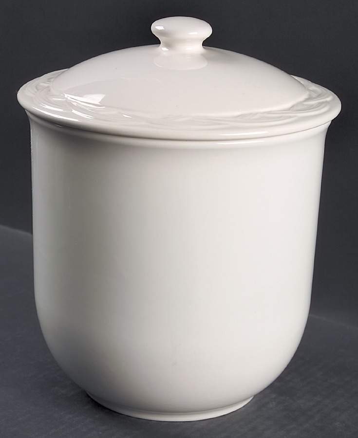 Acadia White Extra Large Canister & Lid by Pfaltzgraff-1