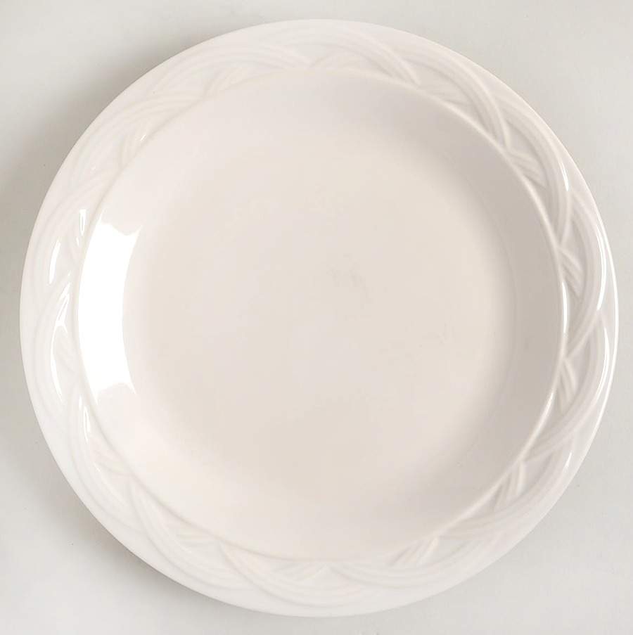 Acadia White Luncheon Plate by Pfaltzgraff-1