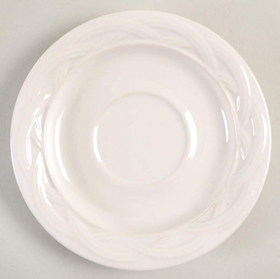 Acadia White Saucer by Pfaltzgraff-1
