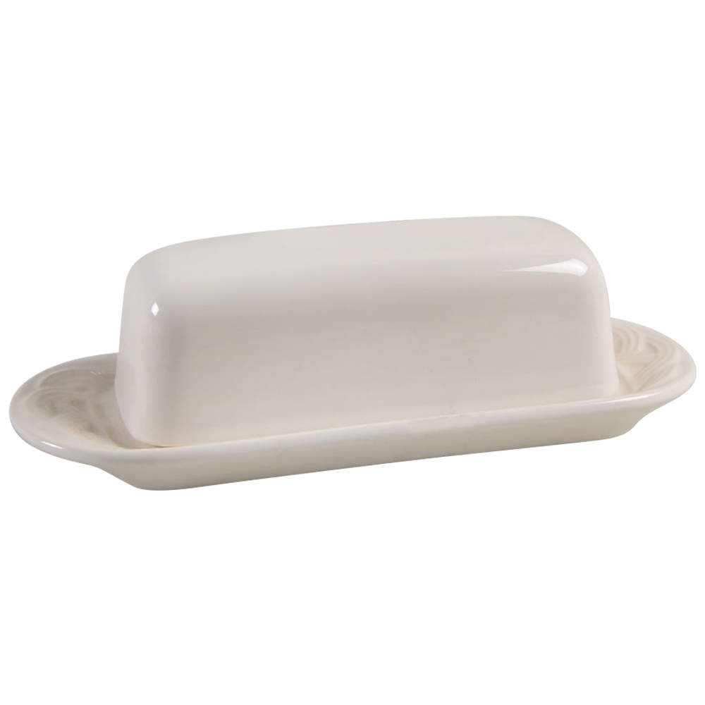 Acadia White 1/4 Lb Covered Butter by Pfaltzgraff-1