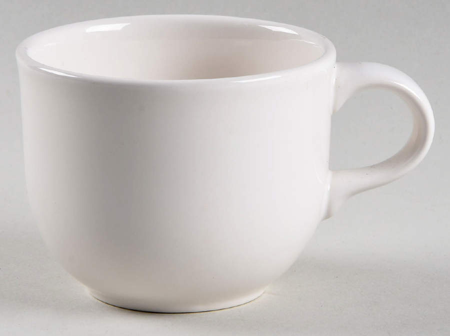 Acadia White Flat Cup by Pfaltzgraff-1