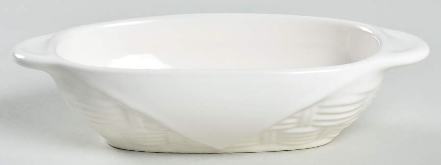 Acadia White Eared Oval Dish by Pfaltzgraff-1