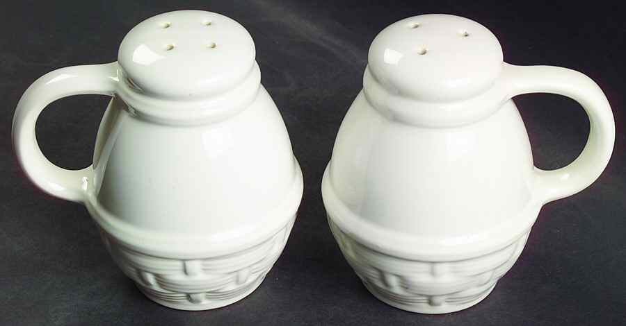 Acadia White Stove Top Salt & Pepper Set by Pfaltzgraff-1