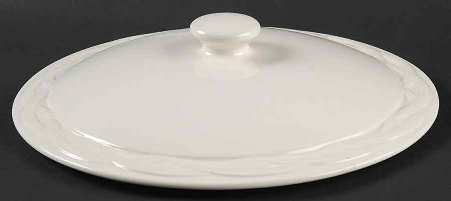 Acadia White Lid for Round Vegetable by Pfaltzgraff-1