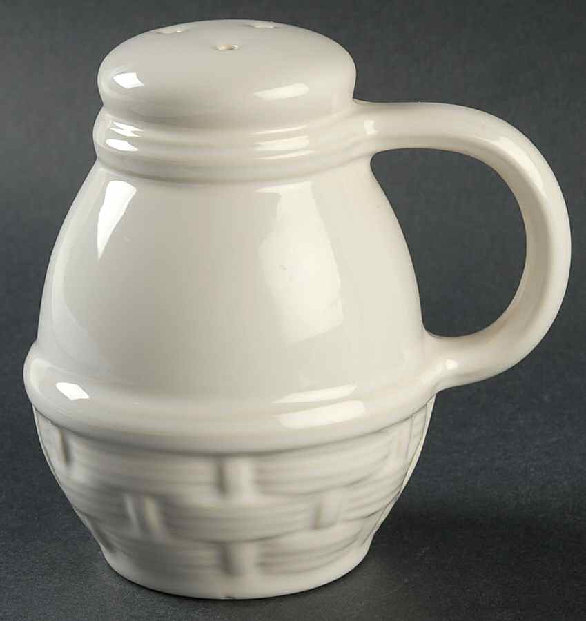 Acadia White Stove Top Salt Shaker by Pfaltzgraff-1
