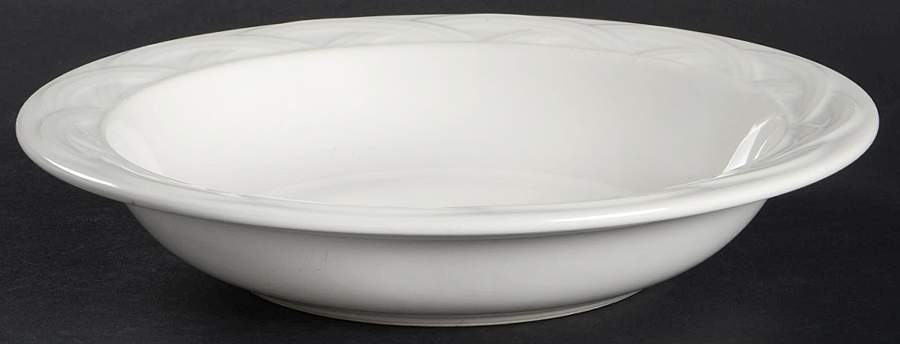 Acadia White Rim Soup Bowl by Pfaltzgraff-1