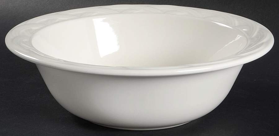 Acadia White 8" Round Vegetable Bowl by Pfaltzgraff-1