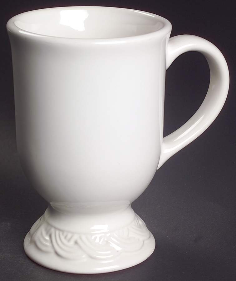 Acadia White Pedestal Mug by Pfaltzgraff-1