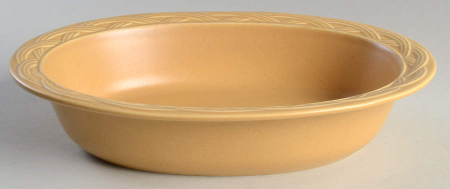 Acadia Wheat Gold 11" Oval Baker by Pfaltzgraff-1