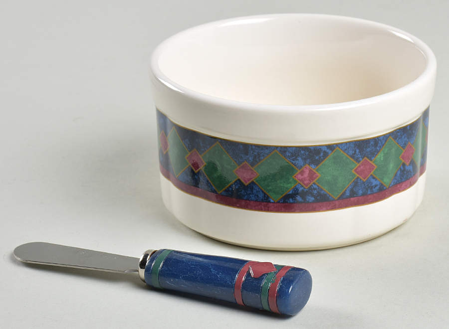 Amalfi Classic Dip Bowl (For Dip and Spreader) by Pfaltzgraff-1