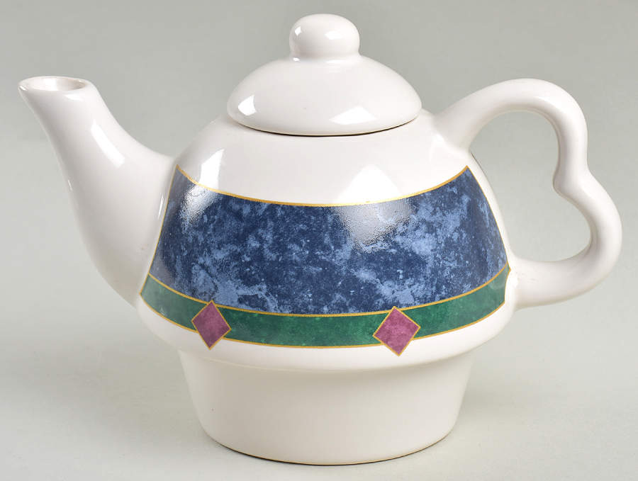 Amalfi Classic Teapot for Individual Teapot & Lid with Cup by Pfaltzgraff-1